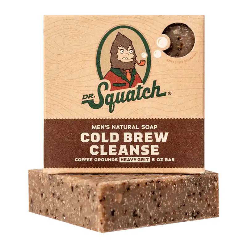 Dr. Squatch Men's All Natural Bar Soap 5 oz - Cold Brew Cleanse | Heavy Grit