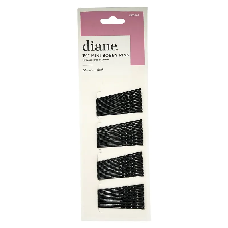 Diane 1.5 Mini Bobby Pins 60 Count | Black