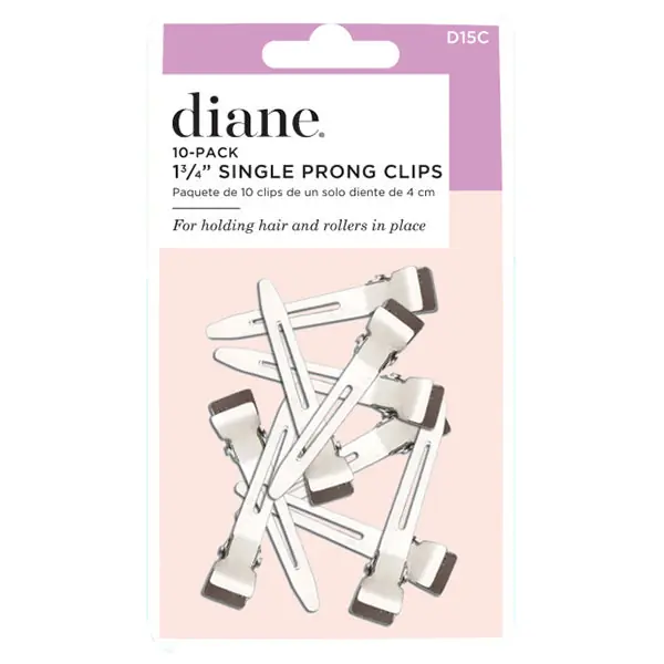 Diane Single Prong Clips - 10-Pack / 1.75 " Inch | D15C