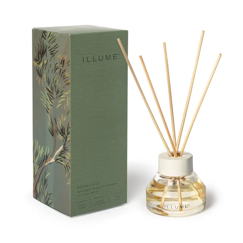 Illume Refillable Aromatic Diffuser 3 oz / 88.7 ml - Hinoki Sage