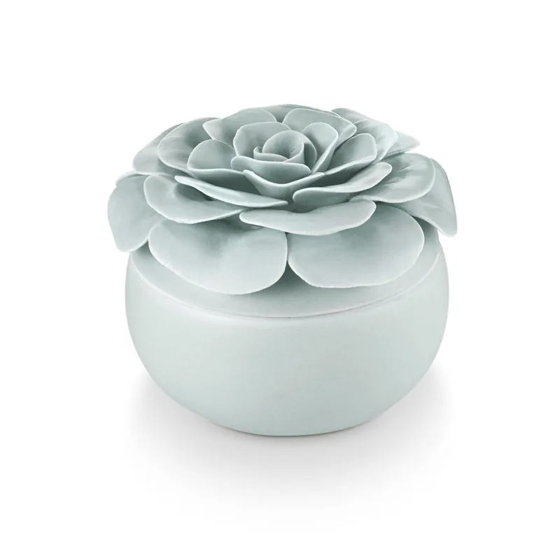 Illume Fresh Sea Salt Ceramic Flower Candle 6.7 oz