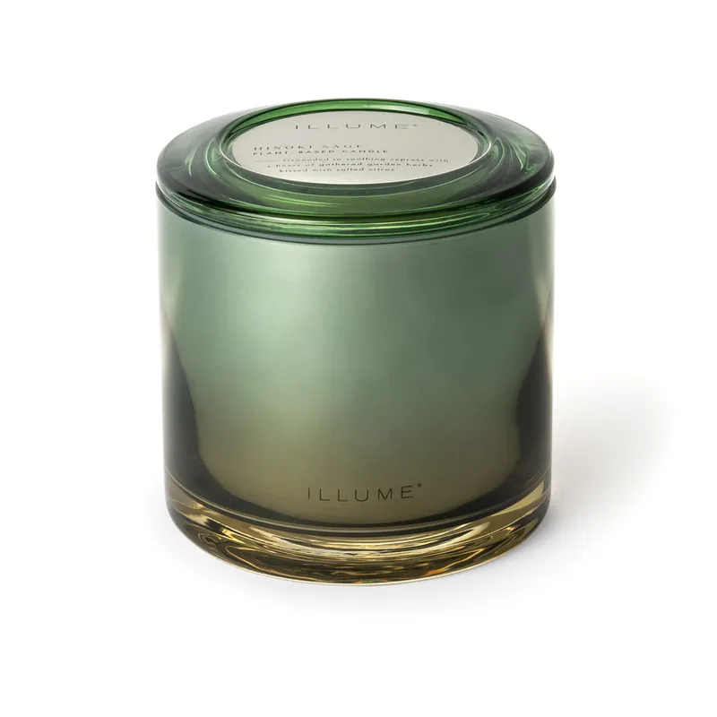 Illume Statement Glass Candle 20.8 oz / 590 g - Hinoki Sage