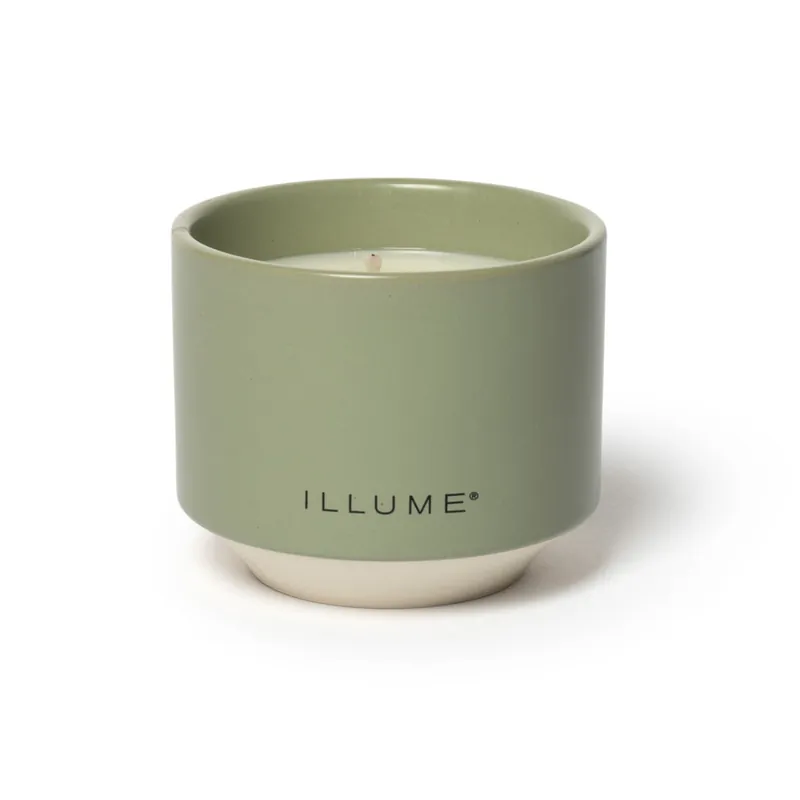 Illume Matte Ceramic Candle 5.8 oz / 165 g - Hinoki Sage