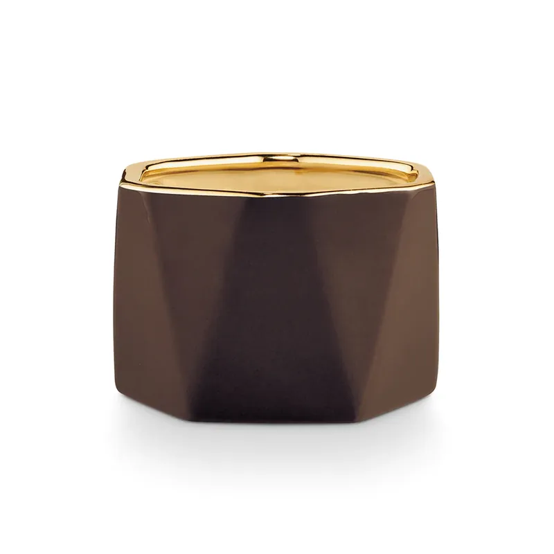 Illume Electroplated Dylan Ceramic Candle 5.3 oz / 150 g - Woodfire