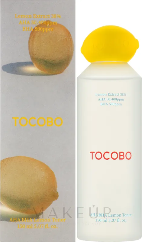 Lemon Toner with AHA and BHA Acids and Vitamin C - Skin Care Products