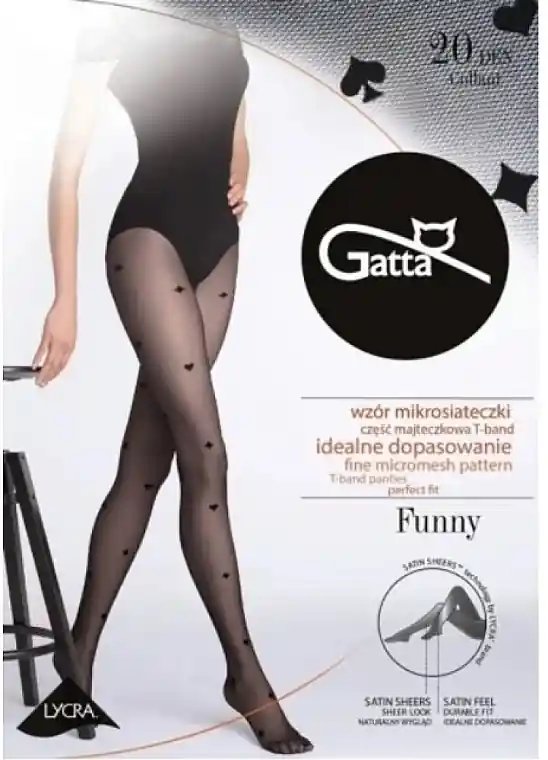 Tights 'Funny 09' 20 Den, nero - Clothes