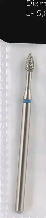 Diamond Nail File Drill Bit, narrow drop, 2.3 mm, blue - Accessories
