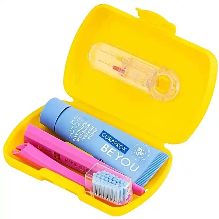 Travel Oral Hygiene Set, Yellow - Bath and Body