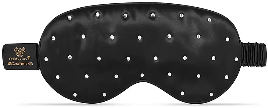 Silk Eye Patch with Crystals, black - Accessories