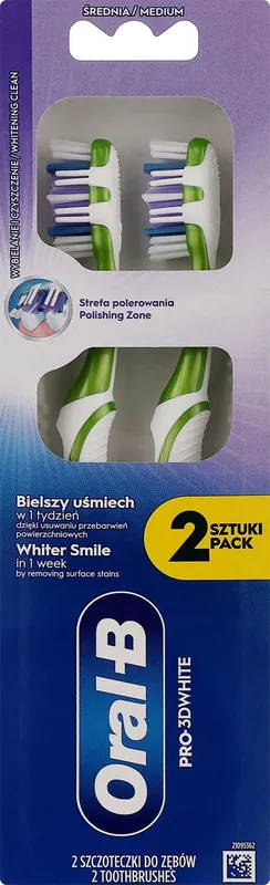 Toothbrush Set 'Whitening', medium bristles, green - Bath and Body