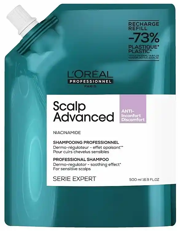 Professional Dermoregulating Soothing Shampoo for Sensitive Scalp - Hair