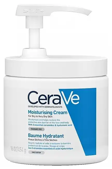 Moisturizing Face & Body Cream for Dry & Very Dry Skin with Pump - Skin Care Products