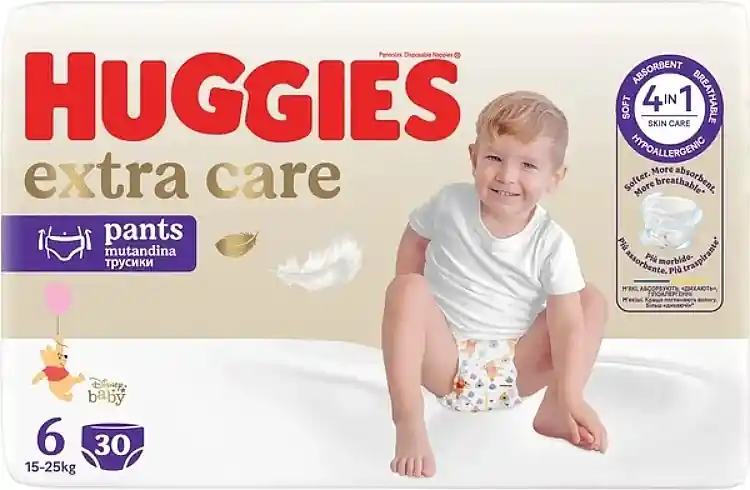Pant Diapers Extra Care, size 6 (15-25 kg), 30 pcs.