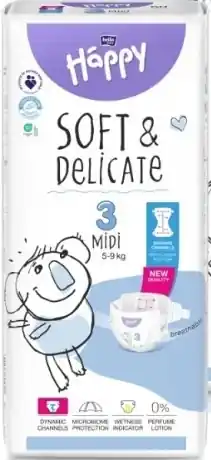 Baby Diapers 5-9 kg, size 3 Midi, 70 pcs