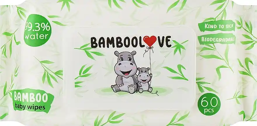 Bamboo Wet Wipes, 60 pcs. - Accessories