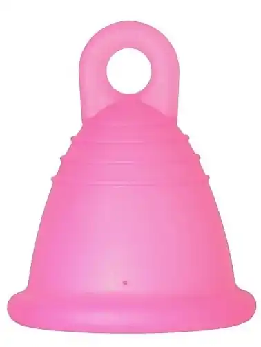 Menstrual Cup with Ring, size S, fuchsia - Accessories