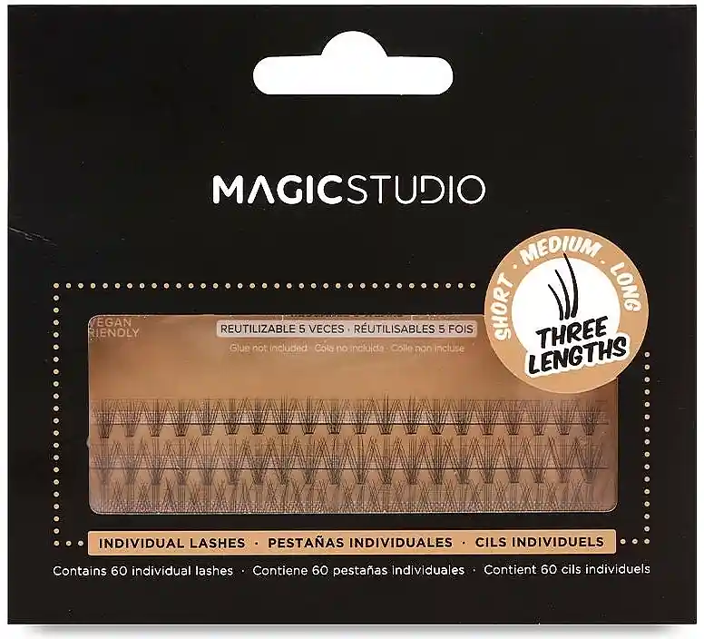 Magic Studio Individual False Eyelashes Mix Sizes - Makeup