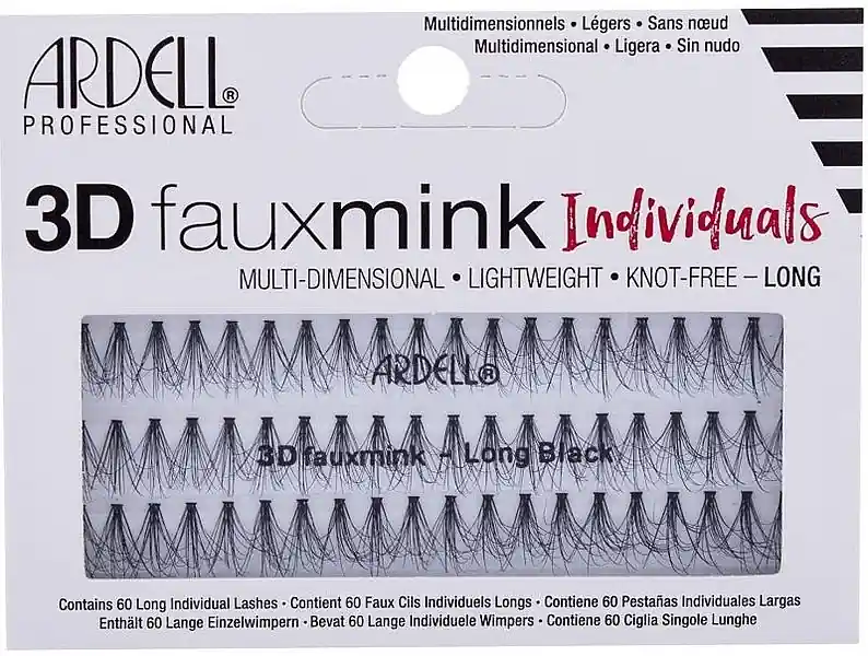 Ardell 3D Faux Mink Individuals Long Black - Makeup