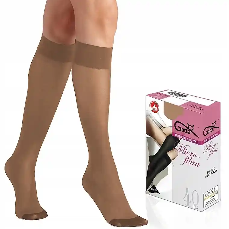 Mikrofibra Women Socks 40 Den, beige - Clothes