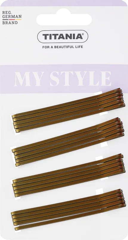 Bobby Pins, golden, 7 cm, 20 pcs - Accessories