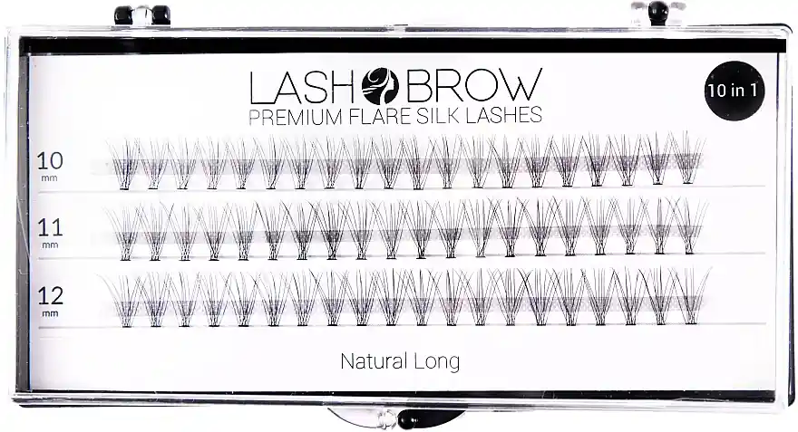 Lash Brown Premium Flare Silk Lashes Natural Long - Makeup