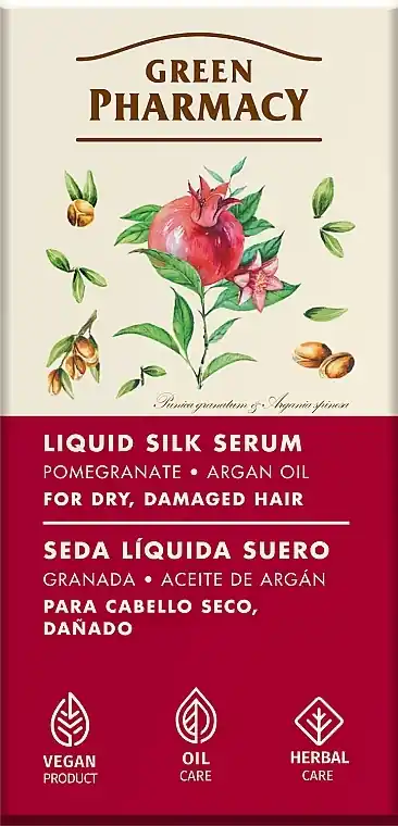 Liquid Silk for Dry, Damaged Hair 'Pomegranate & Argan Oil'