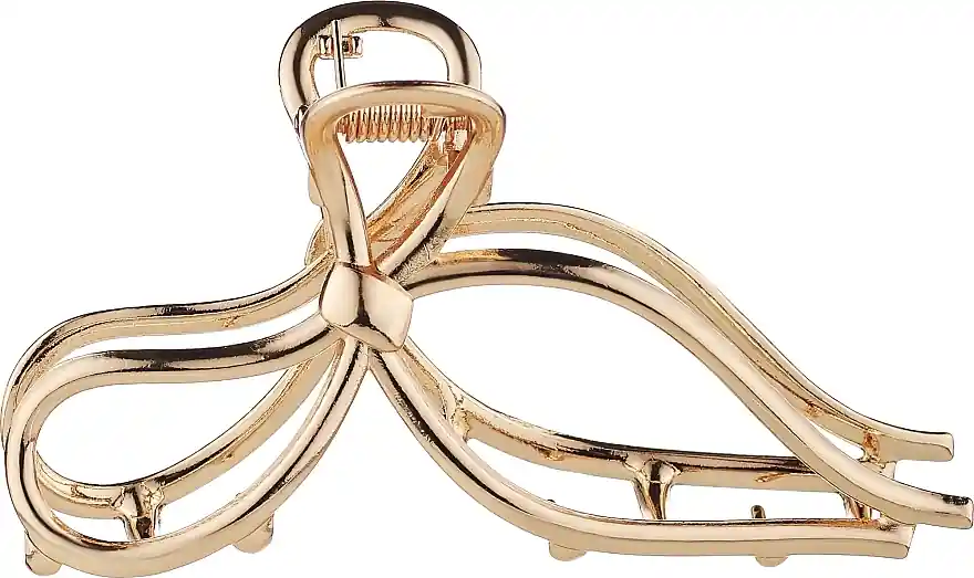 Metal Hair Clip FA-5701+1, Golden Bow
