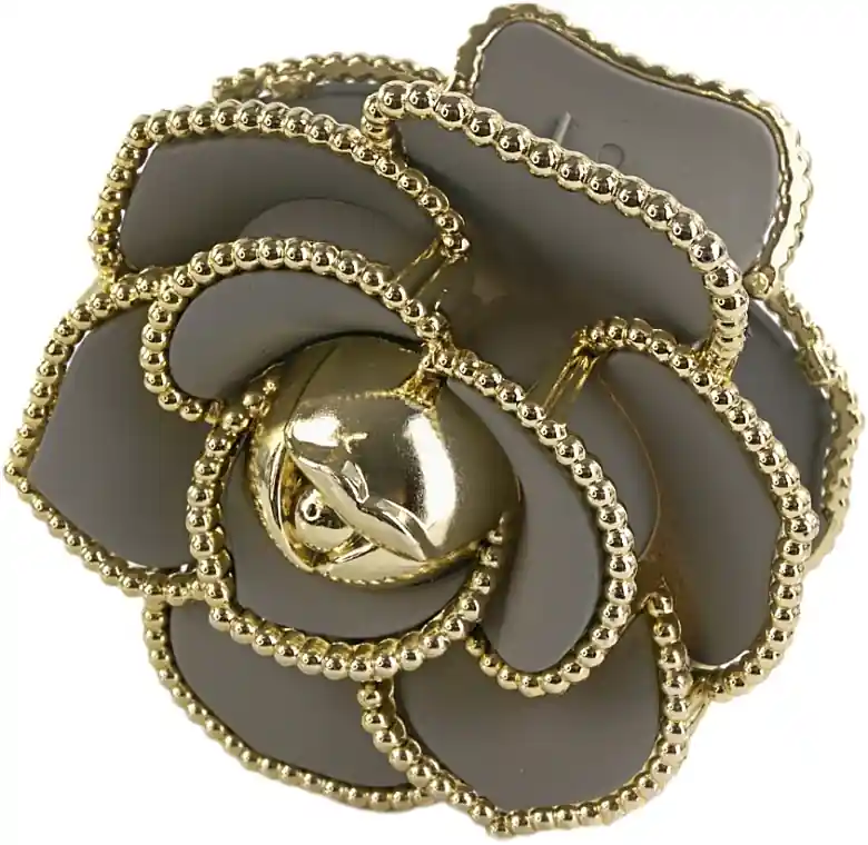 Rose & Gold Hair Clip, grey - Accessories