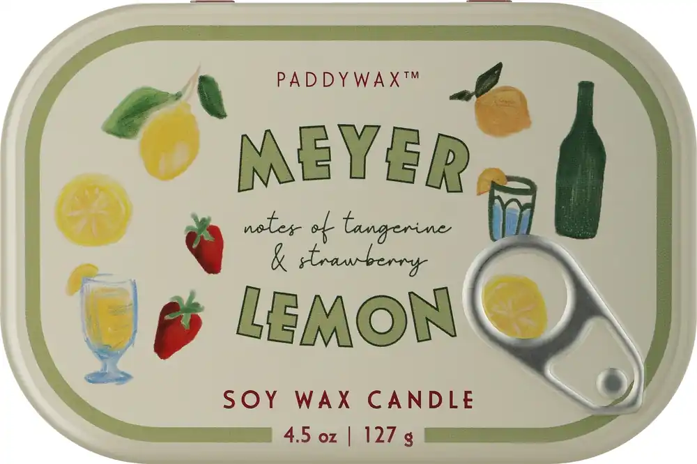 Meyer Lemon Scented Candle in Tin Can - Bath and Body