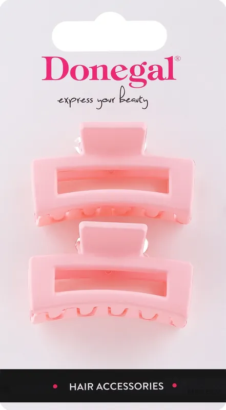 Hair Clips, FA-5611+1, pink, 2 pcs