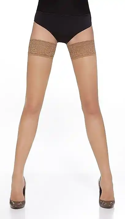 Stockings 'Lorenza' 8 Den, beige - Clothes