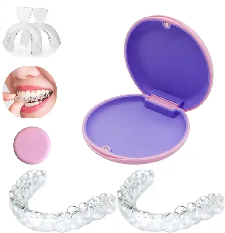 Mouthguard + magnetic container, pink - Bath and Body