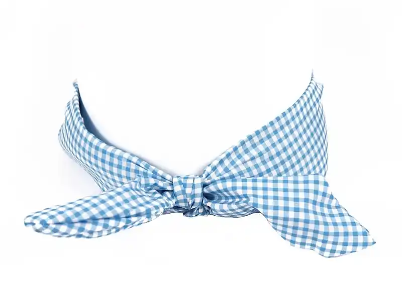 Checkered Hair Hoop with Ears, FA-5836, blue
