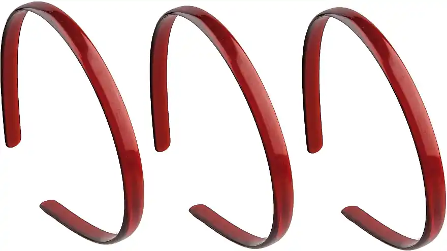 Basic Headband, plastic, medium, 3 pcs, brown - Accessories