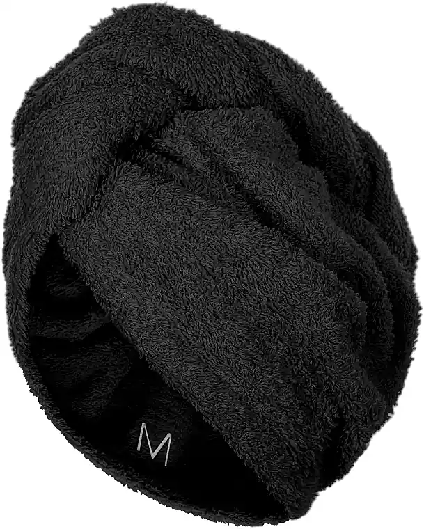 Hair Drying Turban Towel, black - Accessories