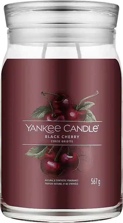 Scented Candle in Jar 'Black Cherry', 2 wicks - Bath and Body