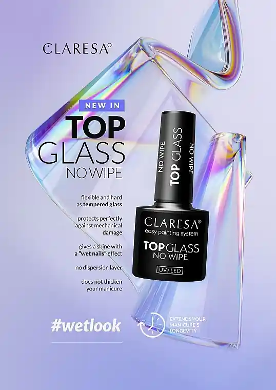 Universal Transparent Hybrid Top Coat for Extended & Natural Nails
