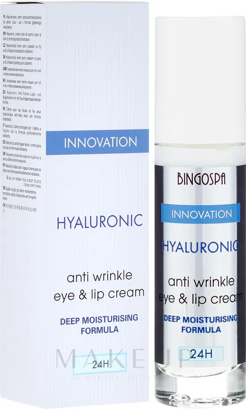 Hyaluronic Anti-Wrinkle Lip and Eye Cream with Deep Moisturizing Formula