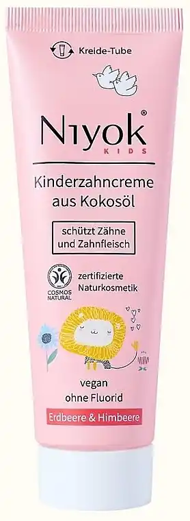 Kids Coconut Oil Toothpaste 'Strawberry & Raspberry' - Bath and Body