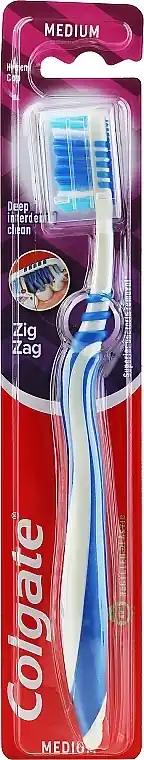 Zig Zag Plus Toothbrush, medium #2, grey-blue