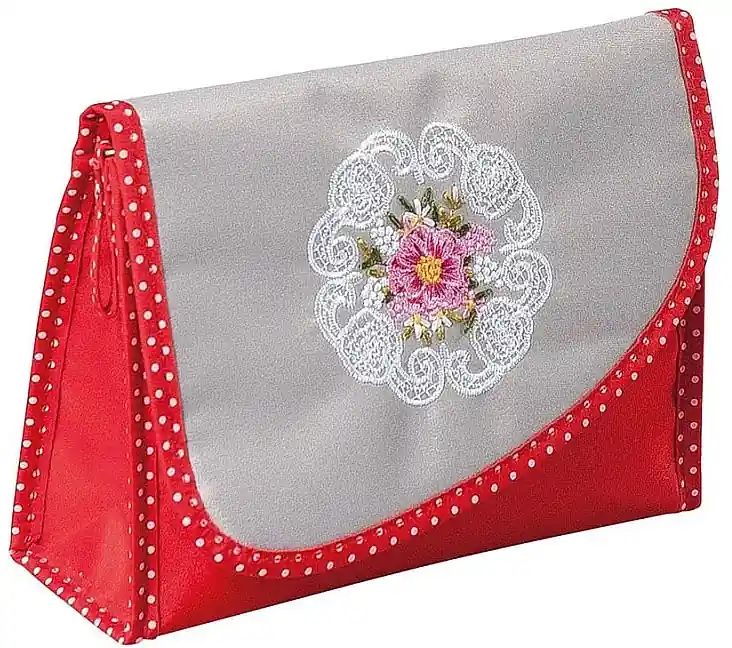 Makeup Bag "Mandala", 98130, gray-red