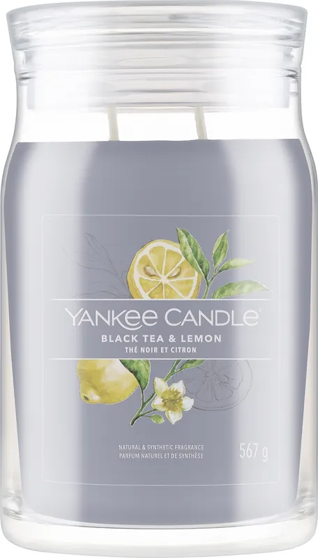 Scented Candle in Jar 'Black Tea & Lemon', 2 wicks - Bath and Body