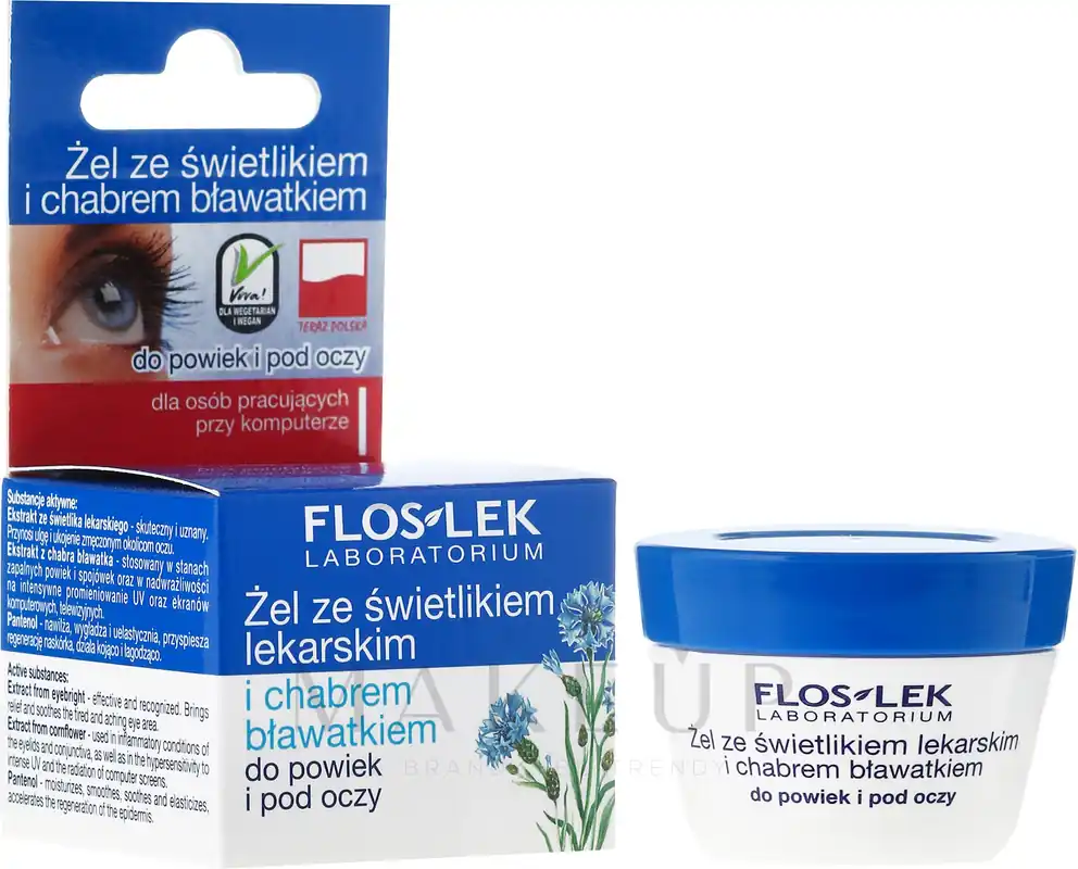 Lid and Under Anti-Aging Eye Gel with Eyebright and Cornflower