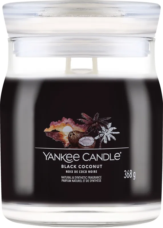 Scented Candle in Jar 'Black Coconut', 2 wicks - Bath and Body