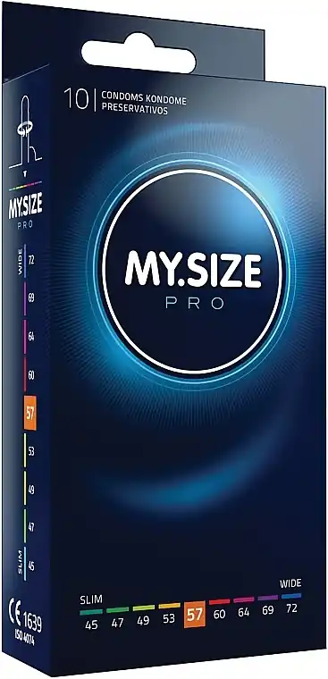 Latex Condoms, size 57, 10 pcs - Health & Care