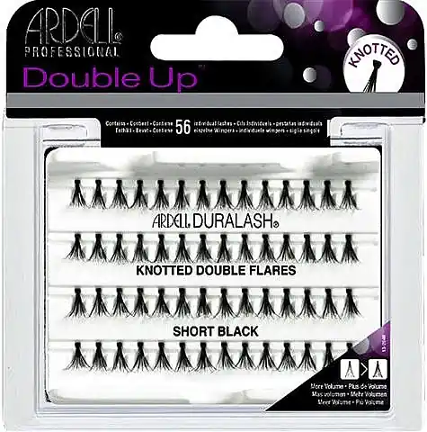 Ardell Duralash Knotted Double Flares Short Black - Makeup
