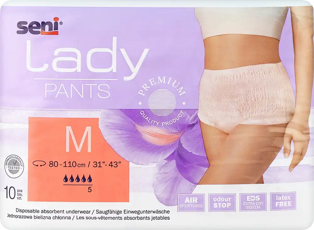 Women Absorbent Panties M, 80-110 cm, 10 pcs