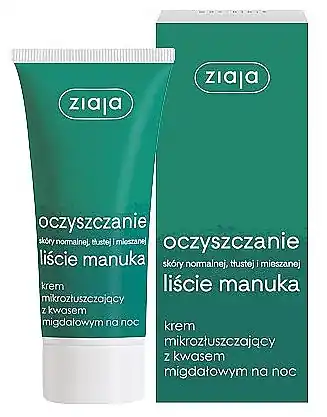 Cleansing Night Face Cream with Mandelic Acid "Manuka Leaves" - Skin Care Products