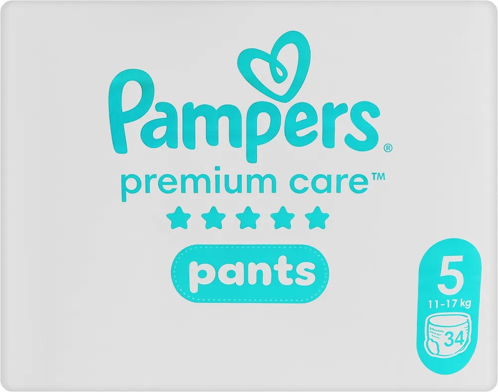 Premium Care Pants Diapers Junior 5 (12-17 kg), 102 pcs.