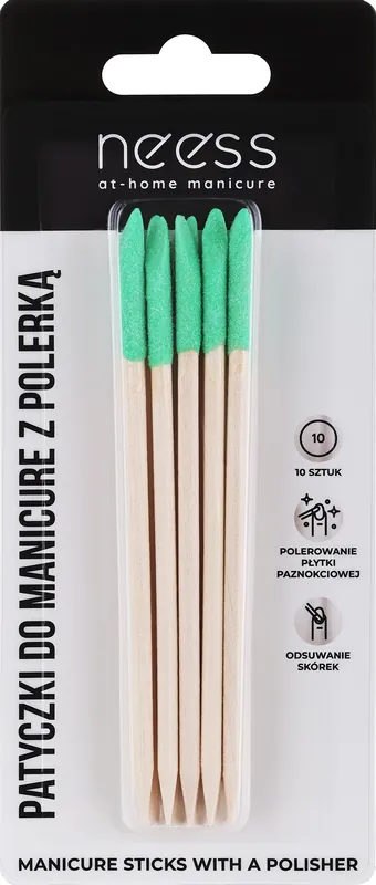 Orange sticks with polishing coating, 11.4 cm, 10 pcs, 2482 - Accessories